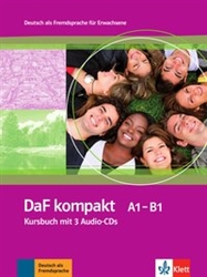 DaF kompakt A1 - B1 Kursbuch (Textbook) + 3 Audio-CDs